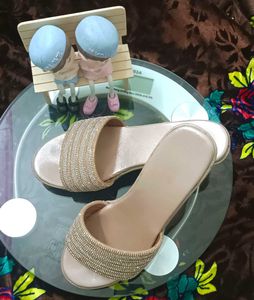 Sparkling Embellished Wedge Sandals