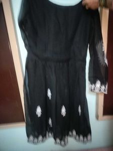 Embroidered Black Kurta