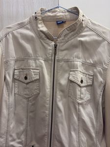 y2k  Cream Utility Jacket unisex