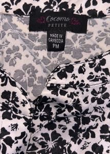 Chic Floral Print Button-Down Top
