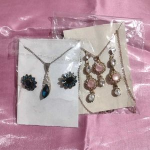 Sparkling Jewelry Set - Necklace & Earrings