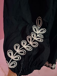 Chic Black Embroidered dress