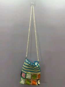 Handmade Crochet Granny Square Tote Bag