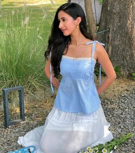 Blue Gingham Top