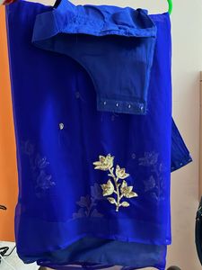 Elegant Royal Blue Saree