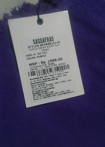 Purple Trim denim dress