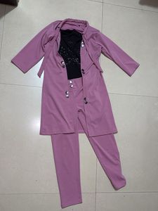 Stylish Pink 3-Piece Co-ord Set