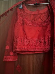Heavy Lehenga Ditched Blue And Duppata