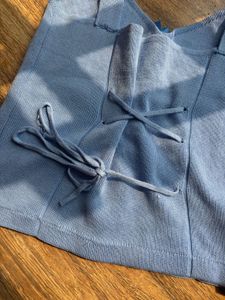 Cute Blue couquette tank Top (stretchable)