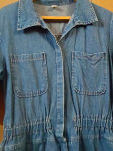 Denim Short Sleeve Romper