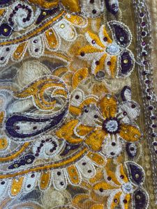 Elegant Embroidered Net Saree