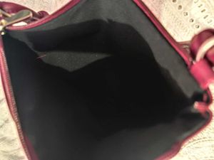 Clinique Burgundy Shoulder Bag
