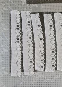 7 White Cotton lace pieces
