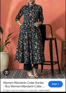 Floral Mandarin Collar Kurta with Pants