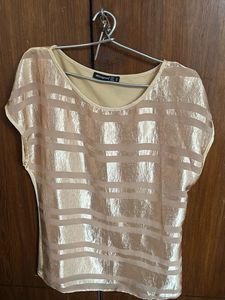 Sparkly Striped Sheer Top