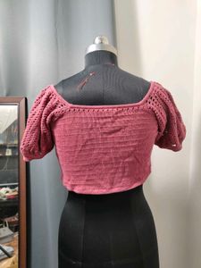 Cropped Roadster pink top