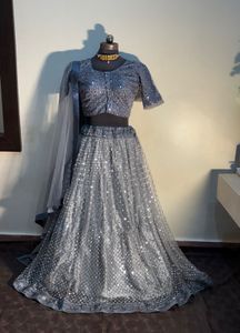 Sparkling Grey Lehenga