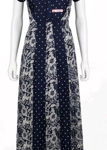 Chic Navy Floral Maxi Dress