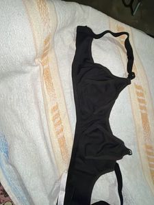 Fabme Solid Black Seamless Nursing Bra