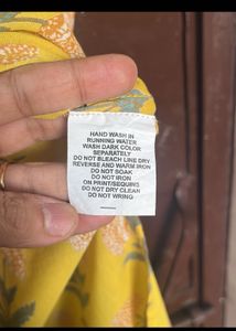Yellow Printed Kurta