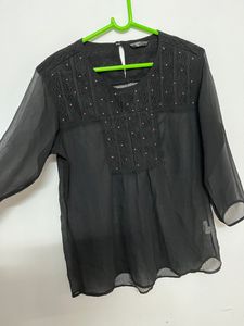 Black Sheer Tunic