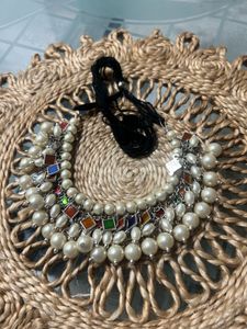 Stunning Pearl Necklace with Colorful Accents
