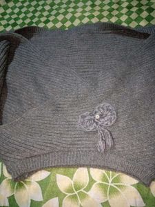 Gray Knit Bolero Shrug