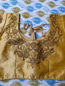 Readymade Golden Embroidered Blouse