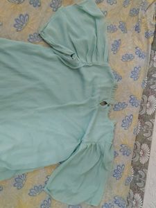 Mint Green Pleated Top