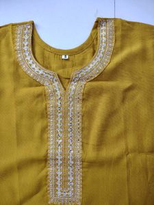Elegant Yellow Embroidered Kurta