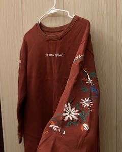 Embroidered Sleeve Sweat