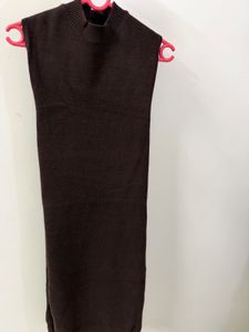Sleeveless bodycon Neck Knit Dress