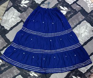 Navratri Royal Blue Tiered Chaniya