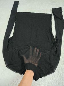 Black Sheer Mock Neck Top bust 34/36