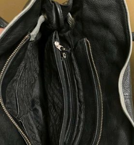 Stylish Black Leather Handbag