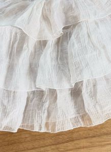 White Ruffled Blouse Top