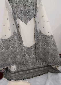 Elegant unstitched pure cotton designer suit