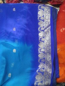 Stunning Blue Ombre Saree