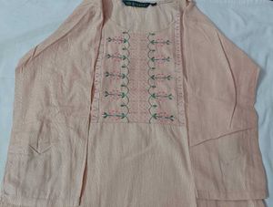 Elegant Embroidered Cotton Kurta