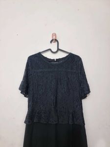 Lace Peplum Dress (Imported)
