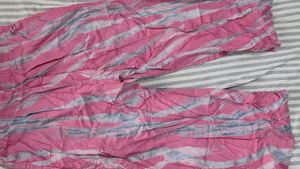 Pink &amp; Grey Striped Palazzo Pants