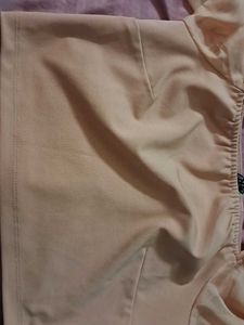 Peach Sheer Sleeve Top