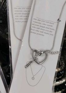 silver elegant heart shape pendant