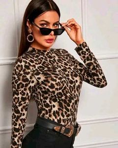 Animal Print Long Sleeve Top