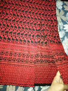 Black &amp; Red Embroidered Full Kurta❤️