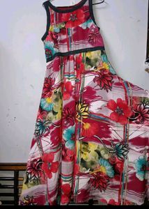 Vibrant Floral Print Midi Dress