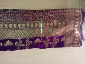 Purple 💜 Beautiful Soft Lichi Pattu Silk Saree