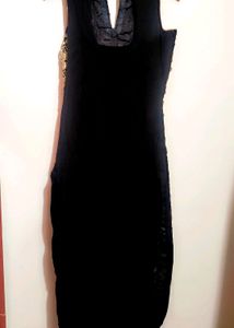 Black &amp; Golden Party Wear Kurta &amp; Dupatta 32 Bust