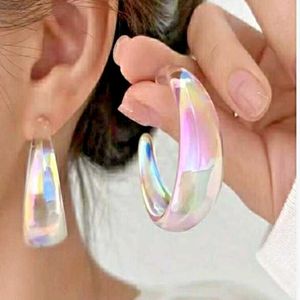 Iridescent Hoop Earrings....