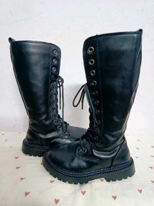 Chunky Black Combat Boots